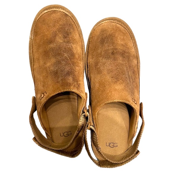 UGG Goldenstar Suede Clogs in Chestnut Brown Size 6 kid’s - Picture 3 of 12